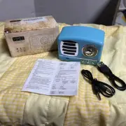 HM11 speakers Bluetooth Teal Retro Radio Style, NIB