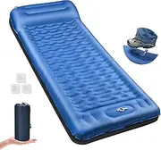NAPASA Camping Sleeping Pad, 6.8'' Extra Thickness Reinforced Sleeping Pad for Camping with Pillow Built-in Foot Pump, 79 * 28IN Ultralight Self Inflating Air Mattress Mat for Backpacking Hiking Tent