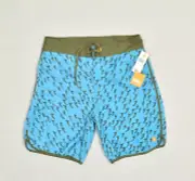 NEW Quicksilver Men Swim Trunk Geometric Polyester Multicolor Size 34 Drawstring