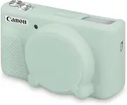 Protective Case for Canon PowerShot SX740 SX730, Silicone Digital Camera Case, SX740 Soft Case Cover Rubber Camera Sleeve with Removable Lens Cover (Jelly Green)