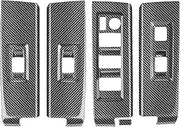 Power Window Switch Carbon Fiber Pattern Window Glass Panel Armrest Lift Switch Button Cover Trim Interior for Tundra 2022-2023