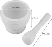 Mortar Pestle Set for Easily Grinding Garlic and Ginger Into Minced State or Powder, Kitchen Tool for Getting Flavors, Material (White)