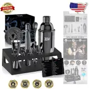 12-Piece Mixology Bartender Kit with Bamboo Stand - 24oz Cocktail Shaker Set