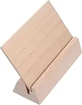 DOITOOL Desk Calendar Base Cards Base Cards Displaying Stands Retail Display Stand Cards Holder Card Display Cards Displaying Accessory Wedding Table Decoration Cards Stand Beige Wood