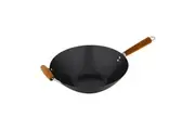 Cuisena 35cm Carbon Steel Stir Fry Wok Non Stick Cooking Pan w Acacia Handle
