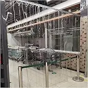 Plastic Vinyl PVC Strip Door Curtain, Transparent 1.6mm Thick Plastic Strip Door Curtain, Vinyl Strips for Home Walk-in Freezers Warehouse Clean Rooms for Catering and Cold Rooms.(2.8X2.2M)
