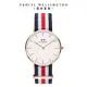 Daniel Wellington DW 手錶 Classic Canterbury 36mm藍白紅織紋錶 DW00100030