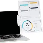 Monitor Document Paper Holder for Typing | Clips to Laptops & Desktop Monitors I Reduces Eye & Neck Strain | Portable Copy Holder for Desk | Sticky Note Stand & Monitor Memo Board | White