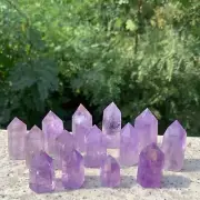1LB Natural amethyst quartz obelisk crystal WAND point healing random