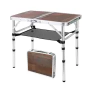 Small Folding Table, 3 Adjustable Heights Foldable Table, Camping Table, Outd...