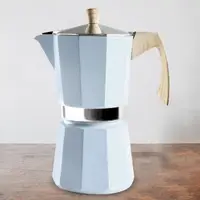 在飛比找momo購物網優惠-【IBILI】Toscana義式摩卡壺 天空藍6杯(濃縮咖啡