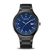 Bering Time - Solar - Mens Polished/Brushed Black Watch - 14442-727