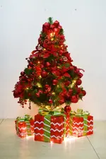 4尺裝飾聖誕樹(紅))-DIY佈置好簡單，DIY佈置/聖誕樹/聖誕佈置/聖誕燈/會場佈置/材料包/成品樹/小樹，X射線【X041400】