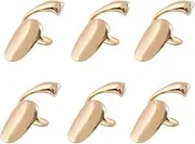 [ericotry] 6Pcs Retro Fashion Alloy Fingernails Ring Finger Tip Rings Opening Nail Art Charms (Gold)