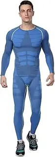 [Glield] Men's Body Shaper Compression T-Shirt + Sport Leggings Base Layer Thermal Underwear Shapewear Sets SW10