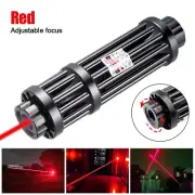 Focusable Red 650nm Laser Pointer Visible Light Beam + 5 Head Caps US