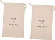 Ipetboom Hair Dryer Drawstring Storage 2pcs Cloth Drawstring Bag Hair Dryer Fabric Bag Travel Organizing Pouch Stylish