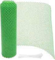 Yardwe Chicken Wire Mesh Roll 40cm x 6 Plastic Fencing Roll Poultry Breeding Netting Garden Balcony Fence Cat Balcony Net Temporary Fencing for Home, Yard, Pets, Poultry (Green)
