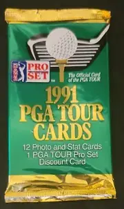 (1) 1991 Pro Set PGA Tour Golf Trading Cards Unopened Sealed Pack Jack Nicklaus