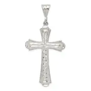 Sterling Silver Diamond-Cut Cross Pendant