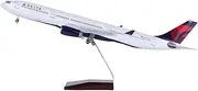 Pre-Built Model Aircraft 47cm 330 Scale Model Airplane 1:135 Delta Air Lines for Airbus A330 Aircraft Model Civil Aviation Cargo Plane Miniature Airplane Model(NO Light)