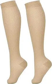 Toeless Compression Socks - Compression Socks Women With Open Toe | Anti Fatigue Knee High Stockings Open Toe Compression Socks for Women Men