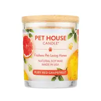 在飛比找博客來優惠-美國 PET HOUSE 室內除臭寵物香氛蠟燭 240g-紅
