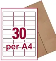 [30 Per Page] A4 Self Adhesive Address Labels Laser Inkjet Print Mailing Stickers Label 64 x 26.7mm 40 Sheets 1200 Labels