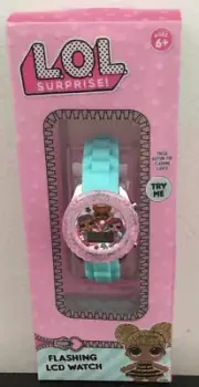 BNIB L.O.L. SURPRISE Flashing LCD Watch, Pink/Teal LOL Brand New