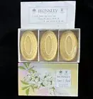 Bronnley Apricot & Almond Fine English Hand Soap 3 Bars 3.5 oz each HTF