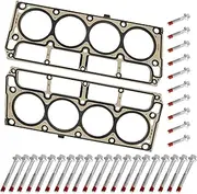 3-Layer Head Gaskets with Head Bolt Kit for Chevy GMC Express Silverado Suburban Savana Sierra Yukon XL 1500 2500 3500 Tahoe SSR Cadillac Escalade ESV EXT 6.0 LQ4 LQ9 LS2 LZ1 LFA Like 12589227