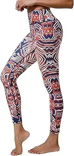 [Hupplle] Leggings for Women Printed Pattern High Waisted Tummy Control Buttery Soft Stretchy Workout Yoga Running Casual Pants