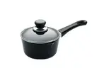 Scanpan Classic Saucepan With Lid - 1.0L 16cm/1L Black/Clear