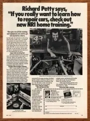 1981 NRI Auto Mechanic Training Richard Petty Vintage Print Ad/Poster Car Décor