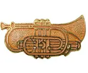 Brooch-Coloured Enamel-Cornet