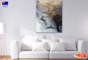 Gold Grey & Black Abstract Design Wall Canvas Home Decor Australian Made Quality