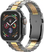 VeveXiao Premium Titanium Band Compatible with Apple Watch Band 49mm 46mm 45mm 44mm, Comfortable Luxury Cool Designed Band for Men for iWatch Ultra 2/Ultra 49mm Series 10 9 8 7 SE 6 5 4
