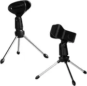 HANABASS 2pcs Rotatable Microphone Tripod Stand Durable Microphone Mount for Lectures Conferences and Hosting Flexible Bracket Head for Optimal Positioning Stable and Practical Design