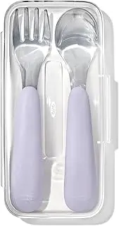 OXO Tot On-The-Go Fork and Spoon Set - Lilac