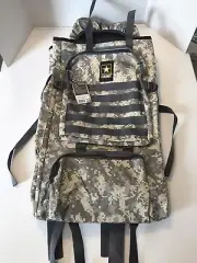U.S. Army Camo Camping Backpack Water Resistant Multiple Pockets Zipper Hiking