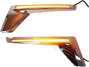 LED DRL Daytime Running Light Front Fog Lamps with Turn Signal Accessories Compatible With Toyota Land Cruiser 2016 2017 2018 2019