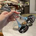 Stainless Steel Long Handle Colander Deepen Serving Soup Spoon Kitchen Table D❤6