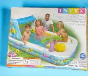 Intex Kiddie Inflatable Pool Waterfall Play Center with Slide Toys & Sprayer New