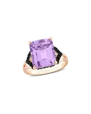 Rina Limor Silver 6.32 ct. tw. Rose De France & Sapphire Ring