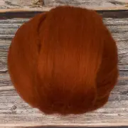 Corriedale Top (Dyed Rust) 100g Wool Roving Spinning Fibre Felting Hand Spinning