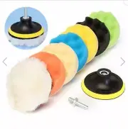 8 pcs 6 inch Sponge Polishing Waxing Buffing Pads Kit For Car Polisher Buffer