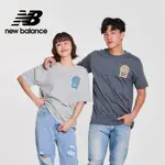 【NEW BALANCE】特殊印刷插圖短袖上衣_男性_灰色_MT41913AG