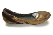 Cole Haan Women's Zerogrand Stagdr Bal Ballet Flat, Bronze Dot Print 7 B US