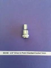 GearWrench 80198 1/4" Drive 12 Point Standard Metric Socket 5mm