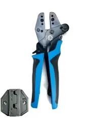 GIZWIZ Replaceable Parallel Ratchet Crimper Non-insulated Flag Terminals 22-14